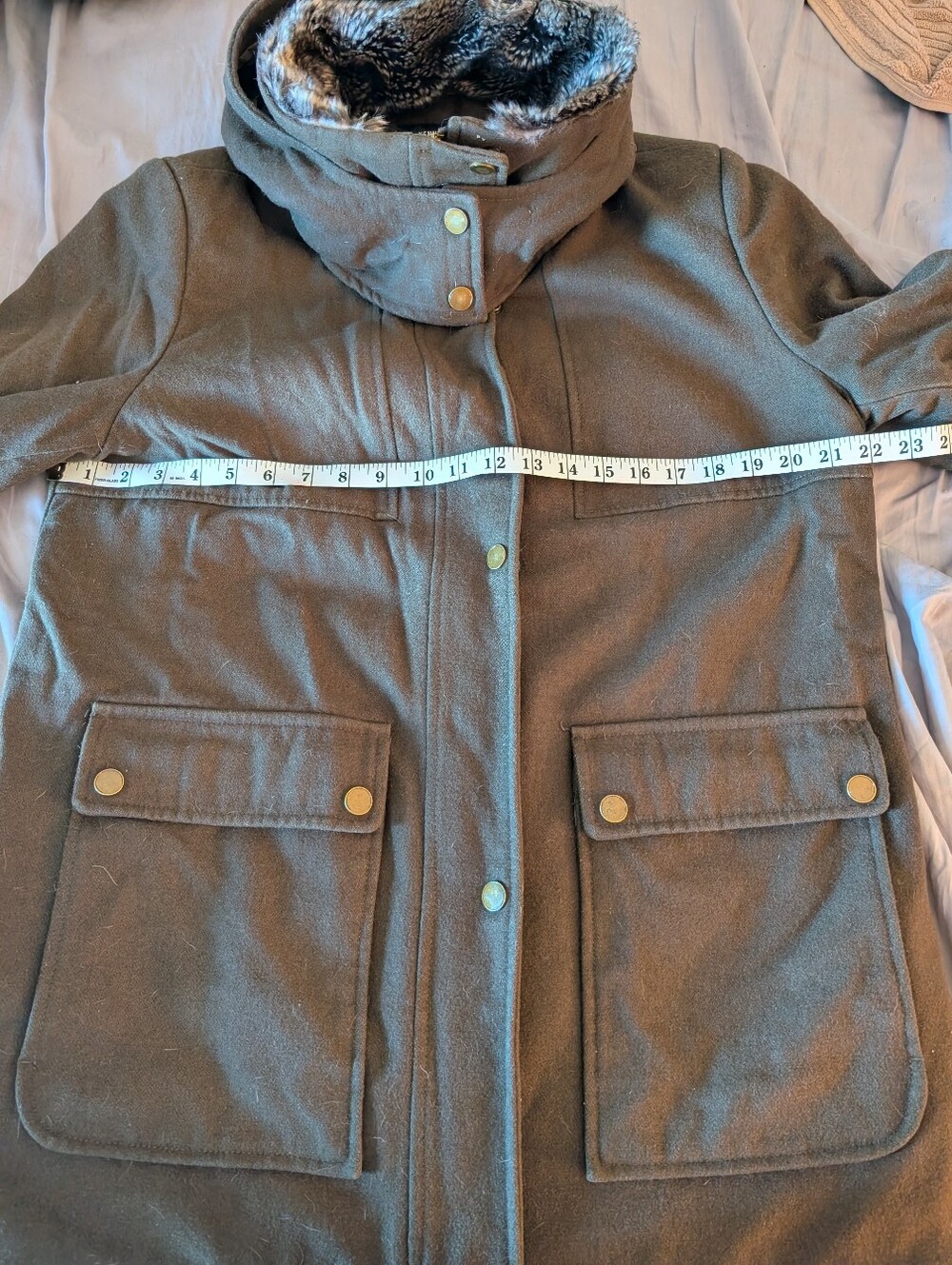 Kenneth Cole Green Wool Coat - Picture 11 of 12